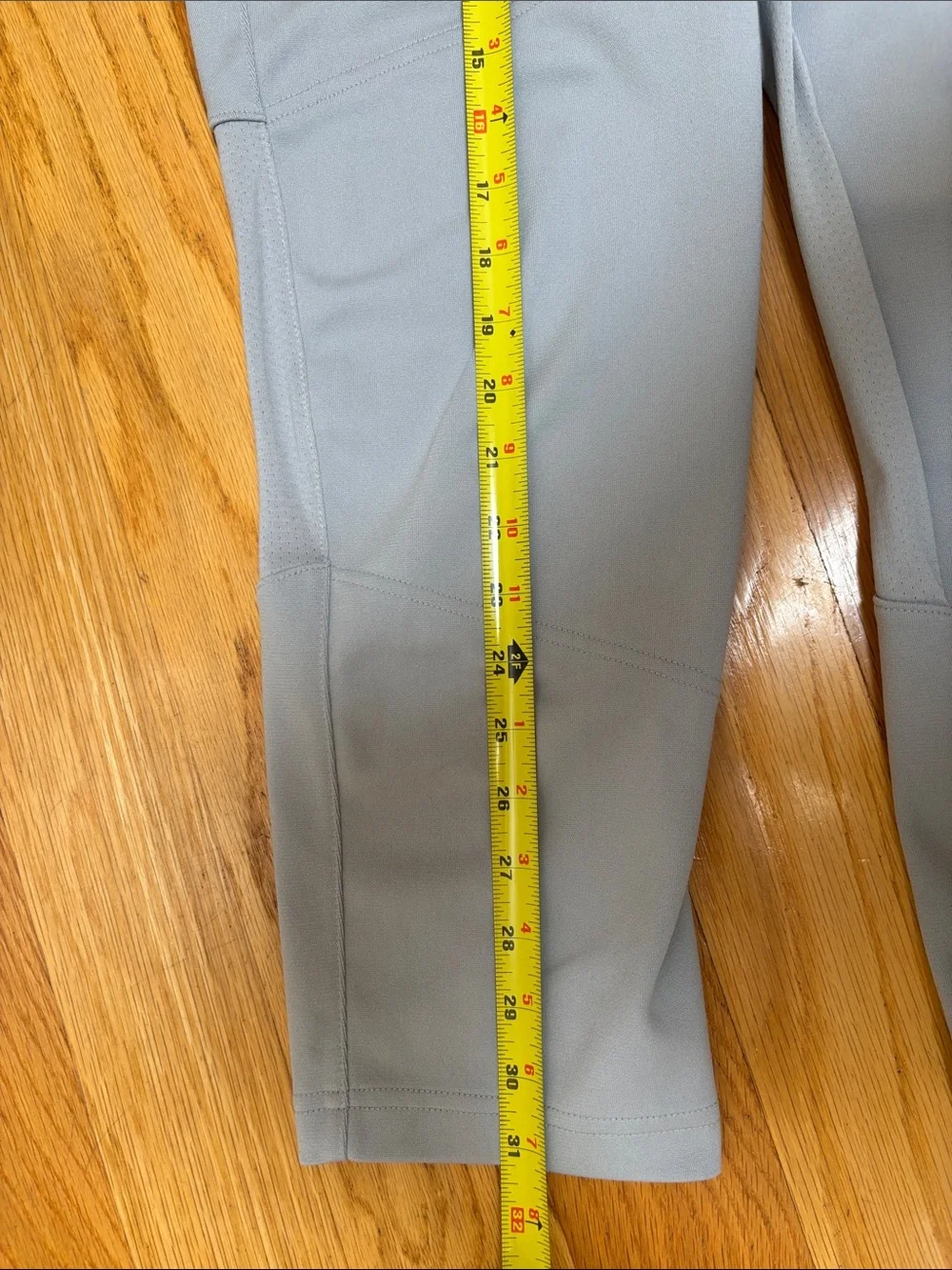 Nike Youth Light Gray Baseball Pants with Brown Swoosh, Size YM